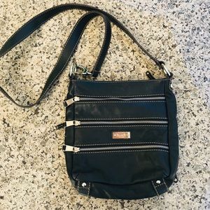 Tignanello Leather Crossbody Bag w/ Zippers